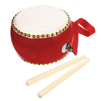 Ipetboom Toddler Toys Wooden Toys 1 Pc Drum Set Drum Hand Drums Musical Drum Set Sticks Straps Musical Instruments