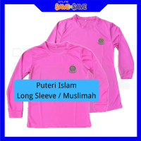 PERSATUAN PUTERI ISLAM MUSLIMAH LONG SLEEVE T-SHIRT PPIM PINK BAJU KOKURIKULOM SIZE 36 TO 46