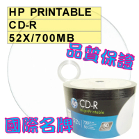 【HP 惠普】HP 可列印式 Printable CD-R 52X 700MB 空白光碟片(600片)