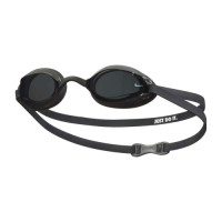 NIKE SWIM 成人專業型泳鏡-抗UV 防霧 蛙鏡 游泳 戲水 海邊 NESSA179-014 黑白