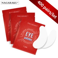 NAGARAKU 400 Pairs/lot Eye Pads Gel Patch for Eyelash Extension Make Up Under Eye Pads Aloe Vitamin Patch Fiber Pads