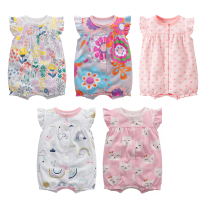 Bodysuit Bayi Perempuan Baru Lahir Bodysuit Katun Murni Putri Kecil Bodysuit Lengan Pendek Kasual