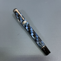派克 世紀 棋盤格藍白夾鋼珠筆