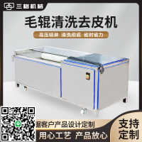 毛輥清洗去皮機魔芋豬蹄天麻花生大姜茨菇蓮藕蘿卜紅薯土豆脫皮機