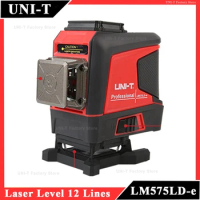 UNI-T LM575LD-e Laser Level Tool with Receiver Professional Self Leveling 360 Horizontal Vertical 12 Lines Laser Level Machine