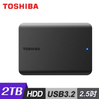 【TOSHIBA 東芝】Canvio Basics A5 2TB 2.5吋行動硬碟