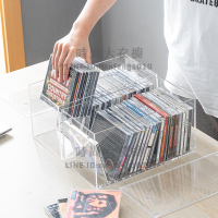 日本亞克力CD收納盒家用DVD收納碟片光盤盒漫畫專輯整理收納箱架【時尚大衣櫥】
