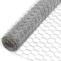 Poultry Netting Fence, 20 Gauge Galvanized Hexagonal Chicken Wire Fence, 1-Inch Mesh Opening Size (6 ft. x 50 ft.)