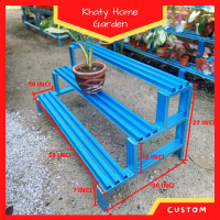 3-Tier Iron Batten C Channel Flower Pot Rack for Vegetables and Plants