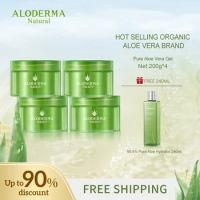 Aloderma Original Pure Aloe Vera Moisture Gel For Face 200gx4pcs Body Lotion Whitening Skin Care Soothing Of Sunburn