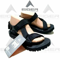 Eiger Sandal Gunung Pria Wanita Original Karet Hitam UK 39-43 cm Shoes Outdoor