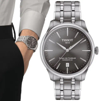 【TISSOT 天梭 官方授權】杜魯爾系列 80小時動力儲存 紳士機械腕錶 禮物推薦 畢業禮物(T1398071106100)