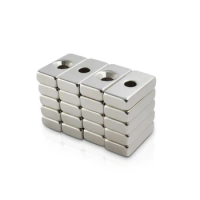 5pcs Neodymium Magnet Super Strong MINI Fridge Magnet 20x10x5-4mm with hole 4mm Block NdFeB Cuboid Rare Earth Rectangle Square