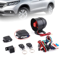 1 Way Car Alarm Security System Keyless Entry+2pcs 4 Buttons Remote Control