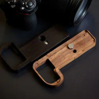 Wood Camera Handle Grip For Nikon Z7 Z7ii Z72 Z6 Z6ii Z62 Z5 Z5II Baseplate Handmade Ebony Walnut