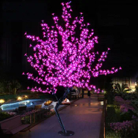 Outdoor LED Artificial Cherry Tree Light Christmas Tree Light 864pcs LED 6ft/1.8M High 110VAC/220V/AC Christmas Decoration