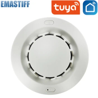 TUYA WIFI Smart Smoke Detector Sensor 80DB loud Alarm Fire Smoke Detector Wifi Fire Protection Home Security Alarm Smart Life