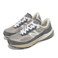 【NEW BALANCE】休閒鞋 990 V6 男鞋 女鞋 城堡灰 月岩灰 美製 拼接 麂皮 緩衝 經典 NB(U990GR6-D)