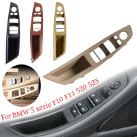 LHD 1Pcs For 2010-2016 BMW 5 series F10 F11 F18 Car Front Left Interior Door Handle Inner Door Panel Pull Trim Cover Car Styling