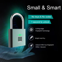 SY3010 USB Rechargeable Smart Keyless Fingerprint Electric Lock IP65 Waterproof Anti-Theft Security Padlock Door Luggage Lock