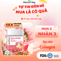 [LIVE _Ưu đãi khách mới ]  Kẹo Dẻo Collagen Peptode Hỗ Trợ Da Sáng Khỏe – 600mg Collagen - NATURE'S 