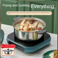 Induction cooker home small dormitory multi-functional frying pan hot pot energy-saving electric stove retro smart new