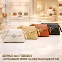 MEWAH dan TIMELESS Tas Bahu Wanita PEDRO Shoulder Bag Bahan Kulit Asli PW10 Cream