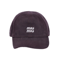【MIU MIU】Denim 牛仔 抽繩造型 帽子 棒球帽 老帽 紫紅色 綠色 5HC369