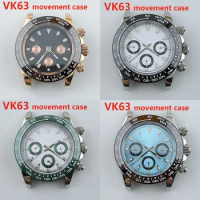 39mm VK63 Case Panda Dial Hands Stainless Steel MOD Parts for Daytona Seiko VK63 Quartz Movement Chronograph Watch Accessories