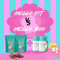 Combo 2 HelloFit Coffee or Chocolate + 2 HelloBoo Vitamin C