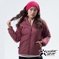 PolarStar 女 鋪棉保暖外套『暗紅』 P18214