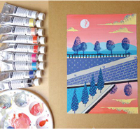 水彩顏料 德國史明克固體水彩畫顏料分裝初學者畫畫學院級大師級不透明24色廣告畫『XY24552』