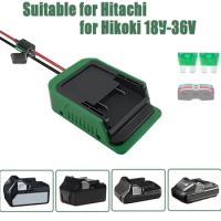 Power Wheel Adapter For Hitachi/for Hikoki 18V-36V Battery with Fuse Switch Battery DIY Adapter Power Convertor Dock Connector