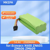 Free shipping for Ecovacs Deebot Deepoo X600 ZN605 ZN606 ZN609 Midea Redmond stubsauger 14.4V 2500MAH nickel hydrogen battery