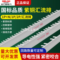 德力西匯流排空氣開關空開鍍錫銅排1P/2P/3P/1P+N斷路器DPN接線排[領邦五金配件]
