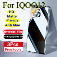 IQOO12Pro Matte Screen Protector For IQOO 12Pro Privacy Hydrogel Film IQOO12 Antipeeping Full Coverage HD Blue Light Soft