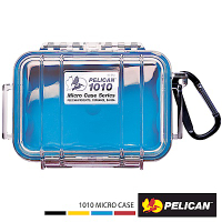 美國 PELICAN 1010 Micro Case 微型防水氣密箱-透明(藍)