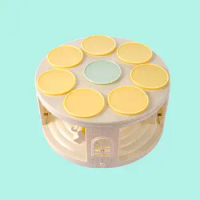 Sushi Tray Revolving Carousel Cupcake Holder with Music Rotating Dessert Machine Rotating Cake Display for Bakery Party Supplies