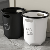 楓林宜居 垃圾桶家用ins風高顏值廚房客廳衛生間廁所宿舍大容量帶壓圈紙簍
