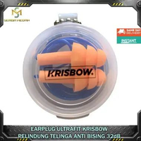Earplug KRISBOW Penutup Telinga 32dB Silikon Nyaman Sumbat Telinga Earplug Dengan Tali Peredam Suara