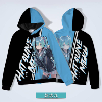 2023 new333 H atsune Miku อะนิเมะเสื้อกันหนาวหมวกเครื่องแต่งกายคอสเพลย์แขนยาวเสื้อคลุมด้วยผ้าหลวมแจ๊