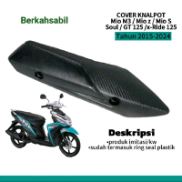 cover knalpot/ tutup knalpot sepeda motor mio m3 / mio z / mio soul gt 125 / xride 125 tahun 2015-20