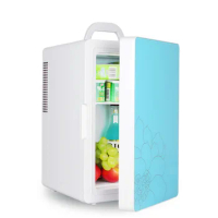 16L Mini Refrigerated Car Fridge / Mini Power Student Dormitory Refrigerated Fridge / Handheld Lunch &amp; Warm Refrigerator