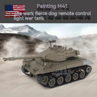 Henglong 1/16 Rc Us M41 Light Battle Tank Walker Bulldog Remote Control Combat Tank Simulation Against The Tank Toy Adult Model