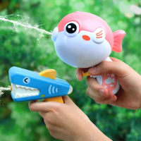 ODILO Creative Funny Shark Dolphin Pools Toy Cute Animal Series Mini Water Guns for Kids Kawaii Outdoor Water Fun Toys
