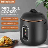 CHIGO Mini Rice Cooker 1.2L Non-stick Coating Rice Cooker For 1-2 Person Automatic Insulation For Home Dormitory 220V
