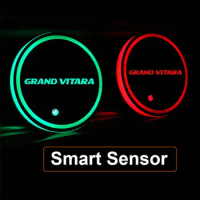 Multicolor LED Car Coaster for Suzuki GRAND VITARA Customized Car Water Cup Mat Light Auto Ambient Light Accessories