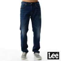 Lee 男款 735 刷白中腰舒適小直筒牛仔褲 藍洗水
