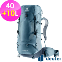 【deuter】AIRCONTACT LITE拔熱式透氣背包40L+10L(3340123霧藍/長途登山包/自助背包客/休閒旅遊包)