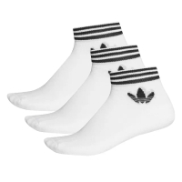 【adidas 愛迪達】襪子 Trefoil Ankle １白 黑 白襪 短筒襪 短襪 三線 厚底 毛巾布 愛迪達(EE1152)